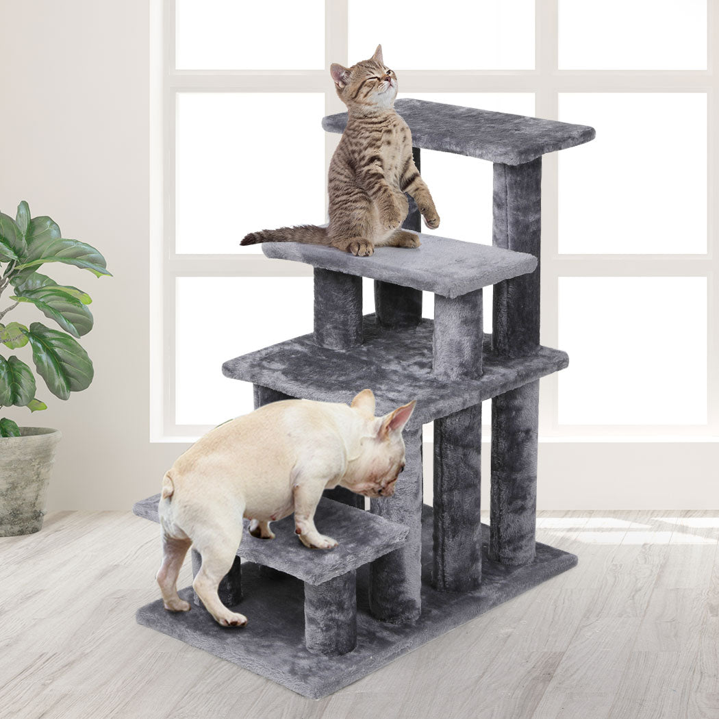 Cat Tree Beastie Scratching Post Pet Scratcher Condo Tower Scratcher Dog Climbing Grey